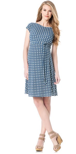 Leota Cap Sleeve Sash Belt Maternity Dress Leota Cap Sleeve Sash Belt Maternity Dress