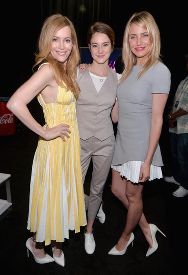 Leslie Mann, Shailene Woodley, and Cameron Diaz met up at CinemaCon in Las Vegas on Thursday. Leslie Mann, Shailene Woodley, and Cameron Diaz met up at CinemaCon in Las Vegas on Thursday.