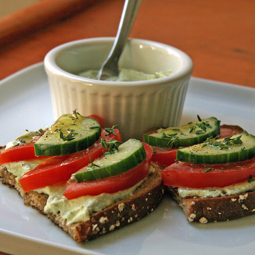 Bruschetta With Tofu Spread and Seasonal Vegetables Bruschetta With Tofu Spread and Seasonal Vegetables