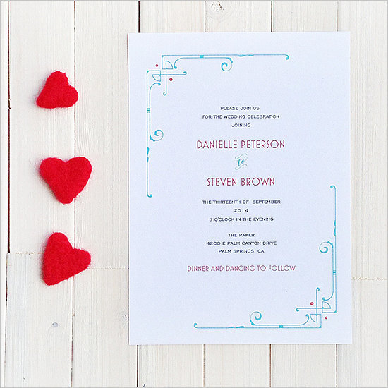 Art Deco Wedding Invitation Art Deco Wedding Invitation
