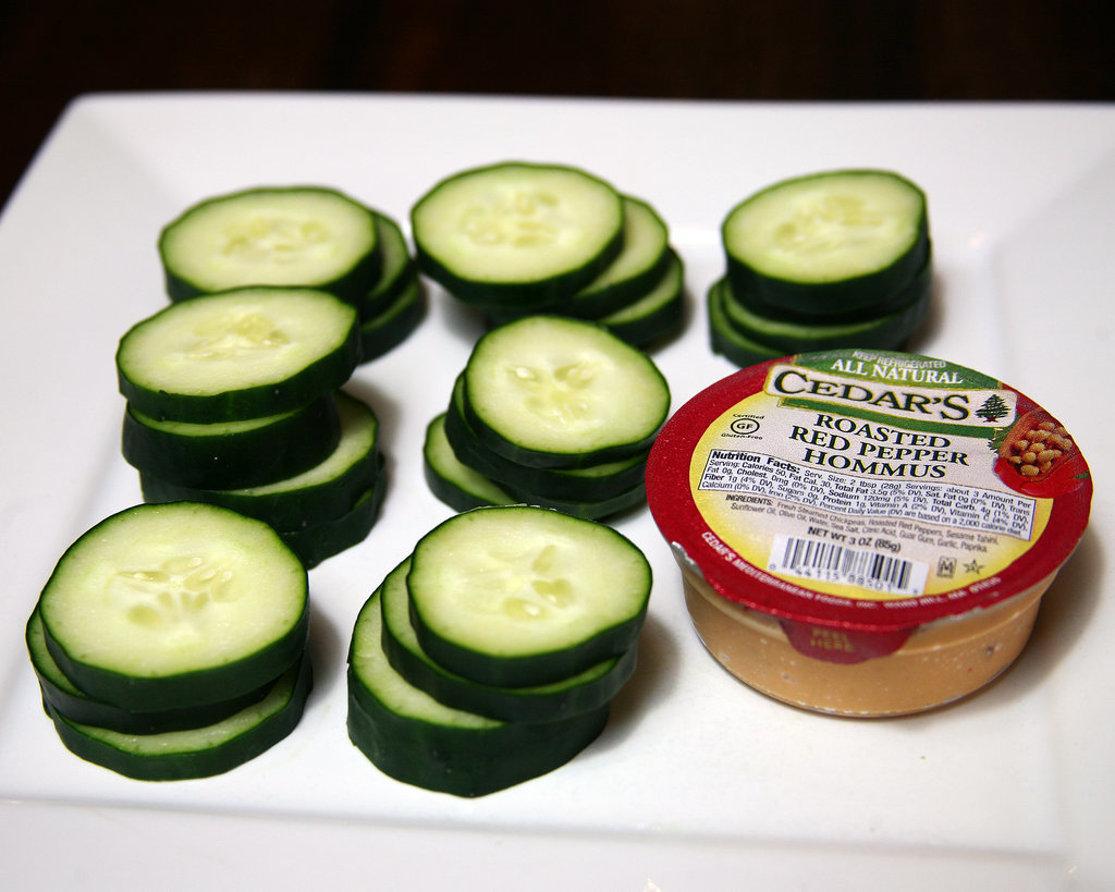 Hummus and Cucumber Slices Hummus and Cucumber Slices