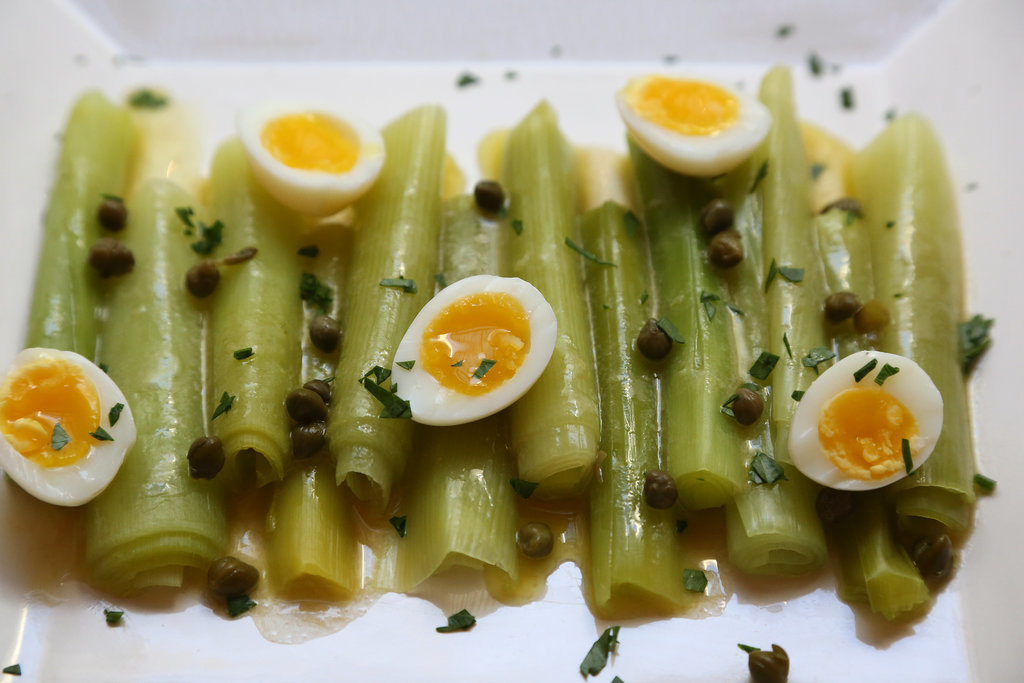 Leeks Vinaigrette With Herbed Quail Eggs Leeks Vinaigrette With Herbed Quail Eggs