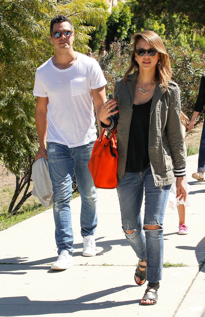Jessica Alba in Pam & Gela Military Jacket Jessica Alba in Pam & Gela Military Jacket