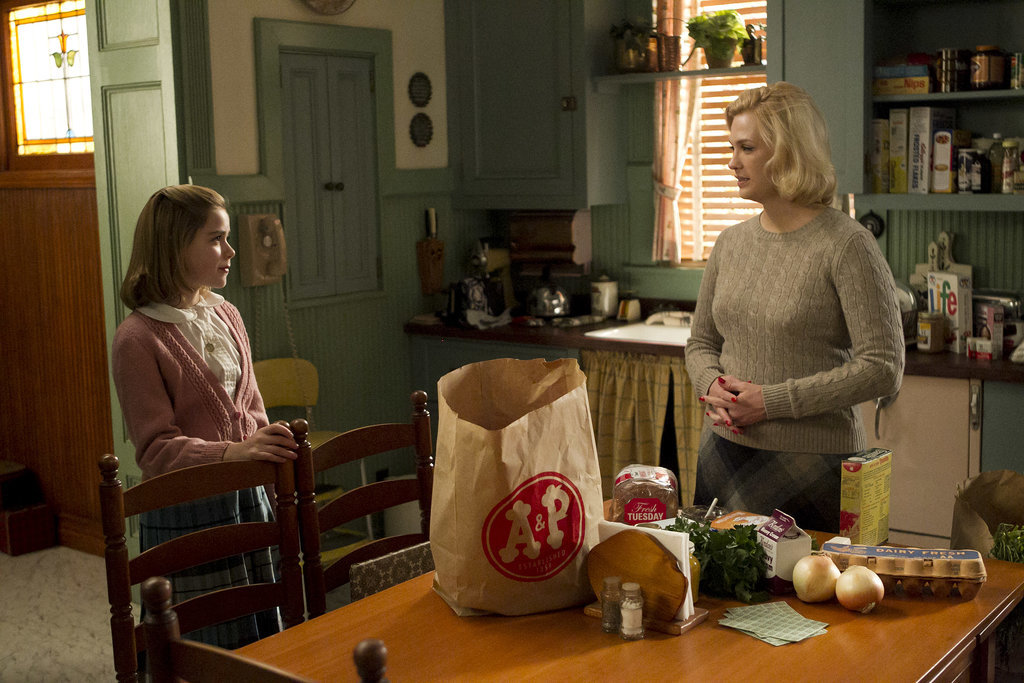Feeling emotional about Don, Betty tells Sally about his real first wife, Anna. The cracks in Sally's image of Don begin to deepen.
Feeling emotional about Don, Betty tells Sally about his real first wife, Anna. The cracks in Sally's image of Don begin to deepen.
