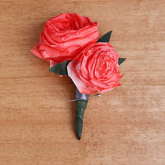 Coffee-Filter Flower Boutonnieres Coffee-Filter Flower Boutonnieres