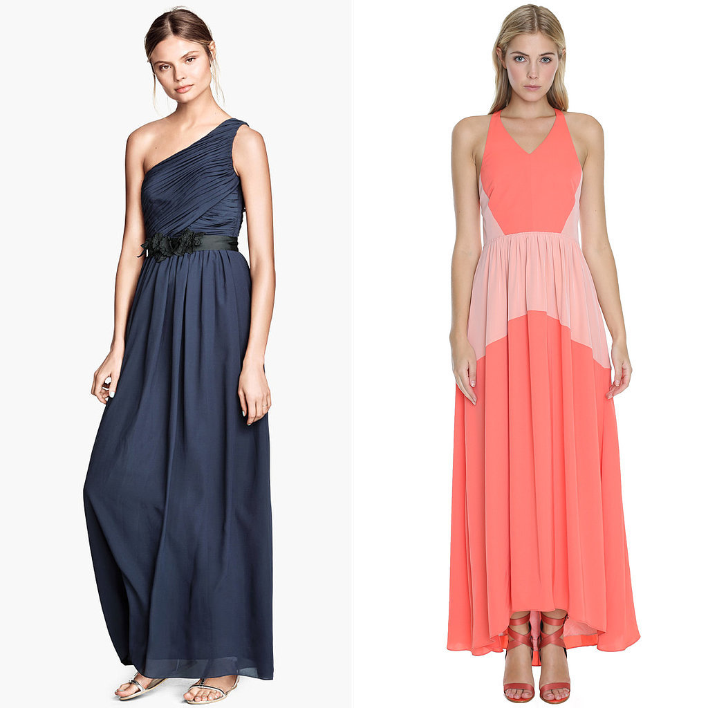 H&M We admit that pushing through the mall staple's overflowing racks and corners can be overwhelming in general and, at times, downright frustrating if you're looking for something very specific. For the low blood pressure, cruise to their site to see formal options (like the above one-shoulder style, $60).
Tibi The editor-favorite label is routinely counted on for simple-but-sophisticated tops and day dresses you could live in. Brides looking for a minimal style would do well to check out the silky dresses typically on tap here (like the above colorblock style, $675). If a retro leaning has you checking for midi skirts, you'll be set: not a recent season has gone by without a fabulous offering.
T-Bags Known for comfortable jersey maxis that could easily become your Summer uniform, the length and bright hues (and patterns!) make them worth of a look if you're getting married on the beach or want a more casual feel.
H&M We admit that pushing through the mall staple's overflowing racks and corners can be overwhelming in general and, at times, downright frustrating if you're looking for something very specific. For the low blood pressure, cruise to their site to see formal options (like the above one-shoulder style, $60).
Tibi The editor-favorite label is routinely counted on for simple-but-sophisticated tops and day dresses you could live in. Brides looking for a minimal style would do well to check out the silky dresses typically on tap here (like the above colorblock style, $675). If a retro leaning has you checking for midi skirts, you'll be set: not a recent season has gone by without a fabulous offering.
T-Bags Known for comfortable jersey maxis that could easily become your Summer uniform, the length and bright hues (and patterns!) make them worth of a look if you're getting married on the beach or want a more casual feel.