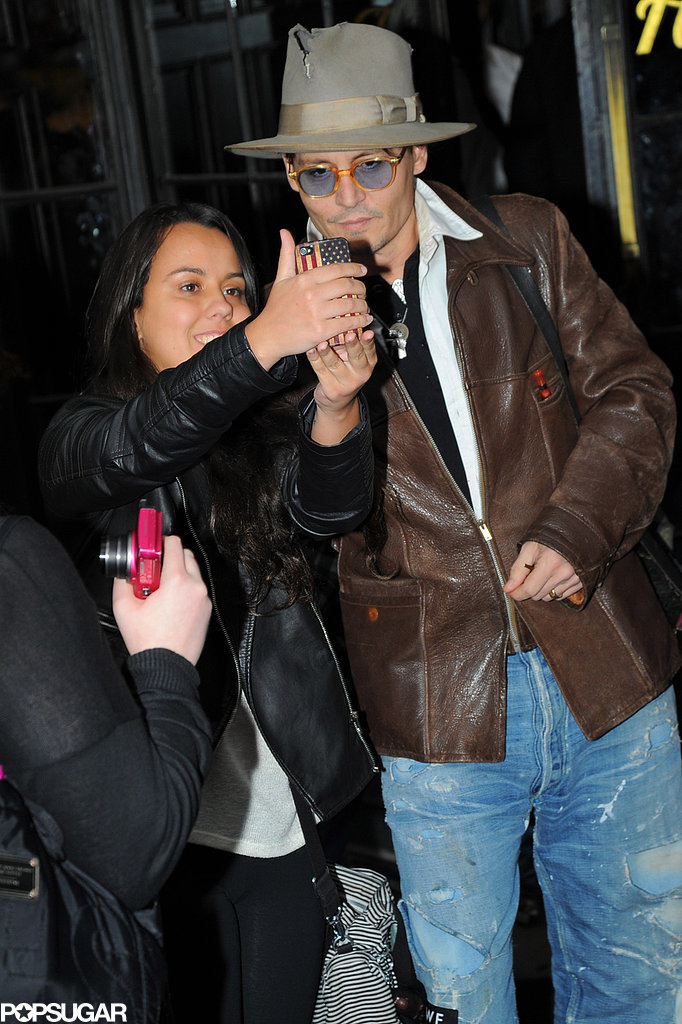 Johnny Depp stopped for a photo while out in NYC in April 2014.
Johnny Depp stopped for a photo while out in NYC in April 2014.