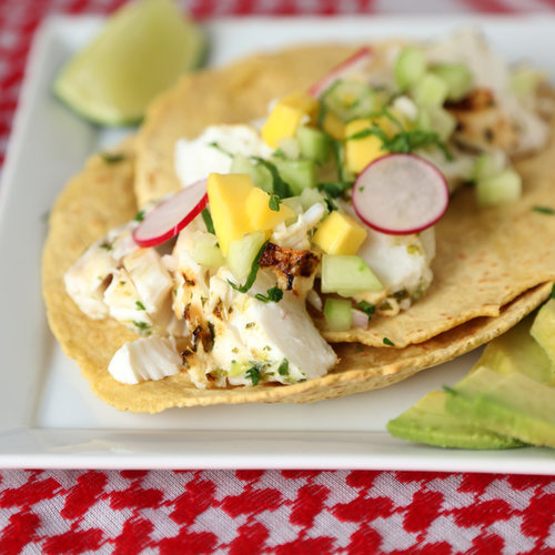 Grilled Fish Tacos With Mango-Cucumber-Mint Salsa Grilled Fish Tacos With Mango-Cucumber-Mint Salsa