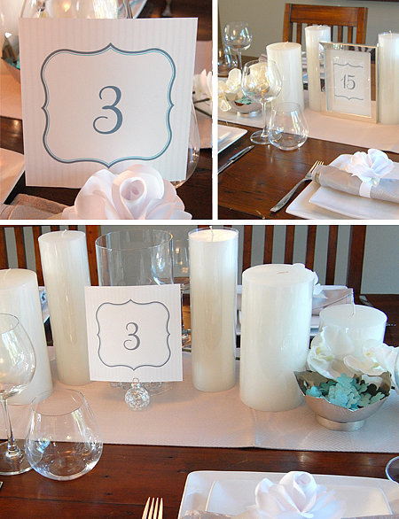 Baby Blue and Gray Table Numbers Baby Blue and Gray Table Numbers