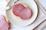 Bagel with Butter and Salami Bagel with Butter and Salami