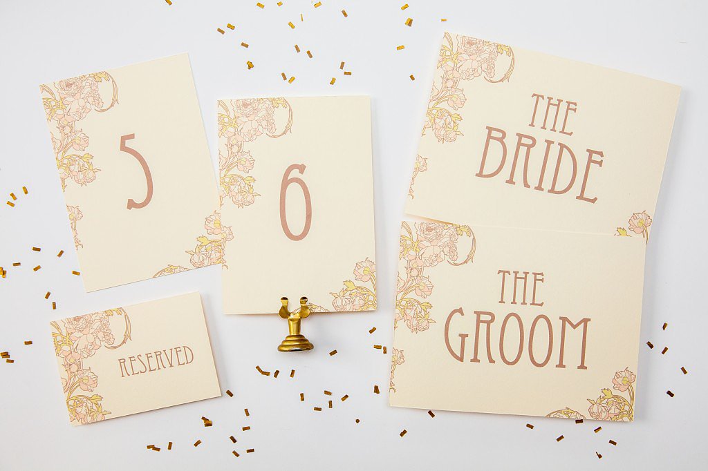 Nouveau Peonies Table Numbers Nouveau Peonies Table Numbers