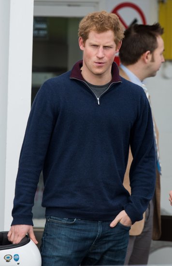 In February 2014, Harry looked smoldering while attending a royal event in Goodwood, England. In February 2014, Harry looked smoldering while attending a royal event in Goodwood, England.