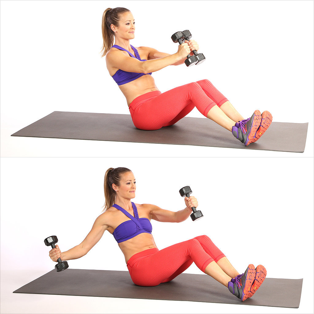 V-Sit With Single Arm Chest Fly V-Sit With Single Arm Chest Fly