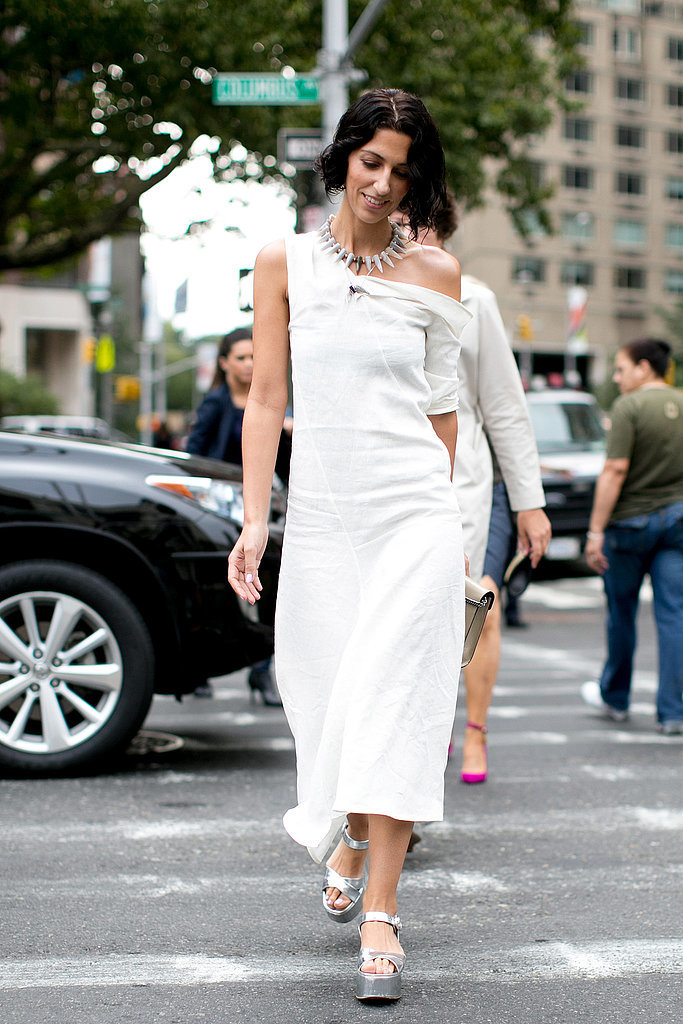 Take Yasmin Sewell's lead and opt for a simple LWD that has a cool cut — then add to the modern, fresh feel with metallic accents.
Take Yasmin Sewell's lead and opt for a simple LWD that has a cool cut — then add to the modern, fresh feel with metallic accents.