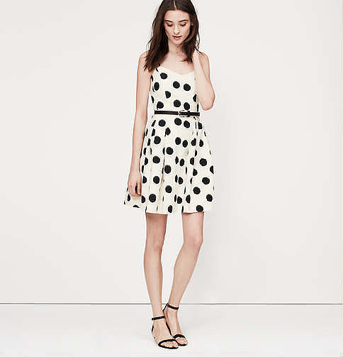 LOFT Dot Cutout Back Dress LOFT Dot Cutout Back Dress
