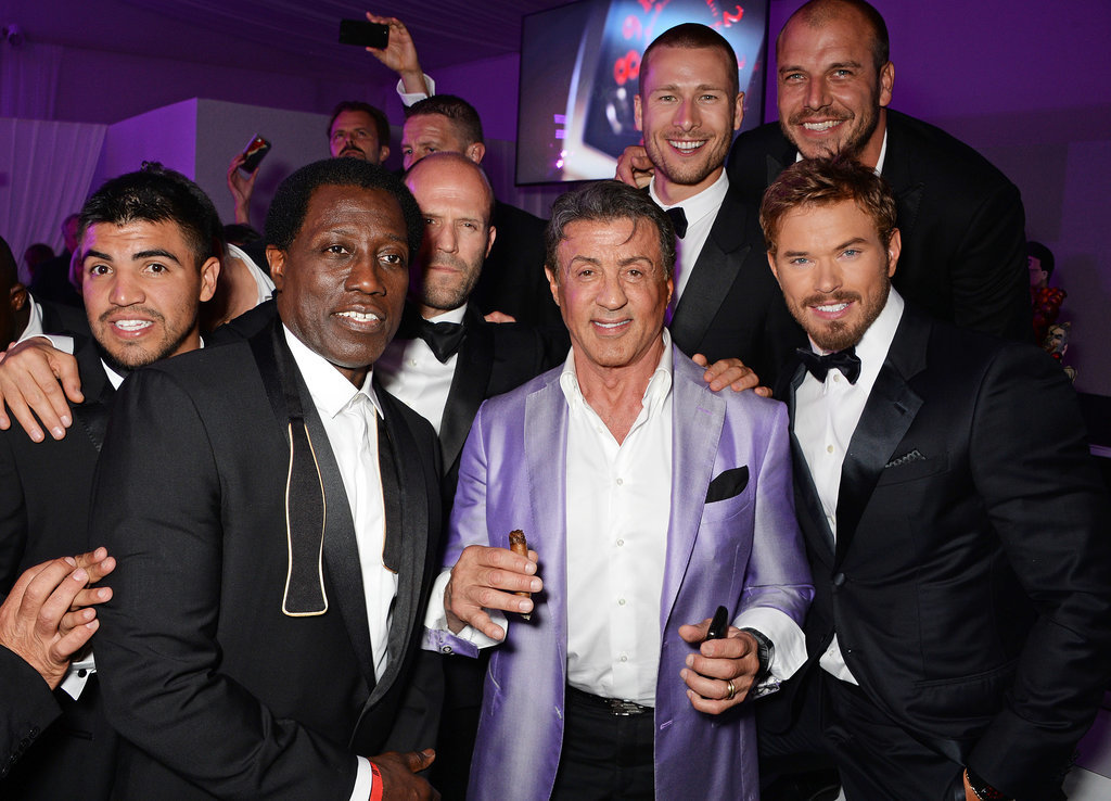 The guys of The Expendables 3 parties together at Gotha Night Club on Sunday.
The guys of The Expendables 3 parties together at Gotha Night Club on Sunday.
