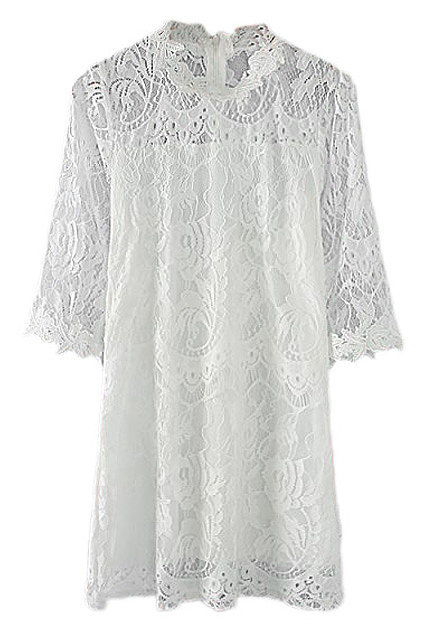 Romwe White Lace Dress Romwe White Lace Dress