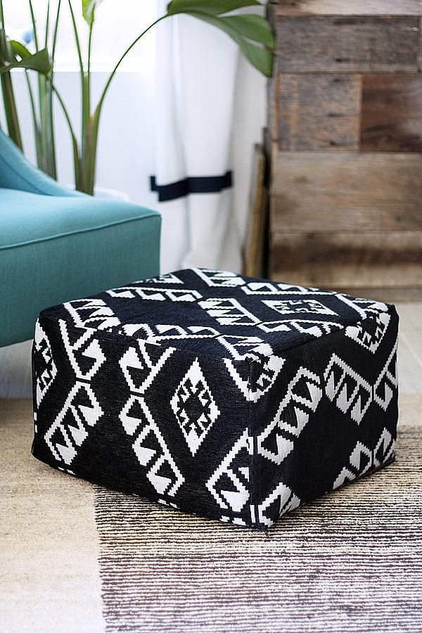 A basic Ikea cube becomes an on-trend pouf with just one yard of fabric.
Source: Kristi Murphy
A basic Ikea cube becomes an on-trend pouf with just one yard of fabric.
Source: Kristi Murphy