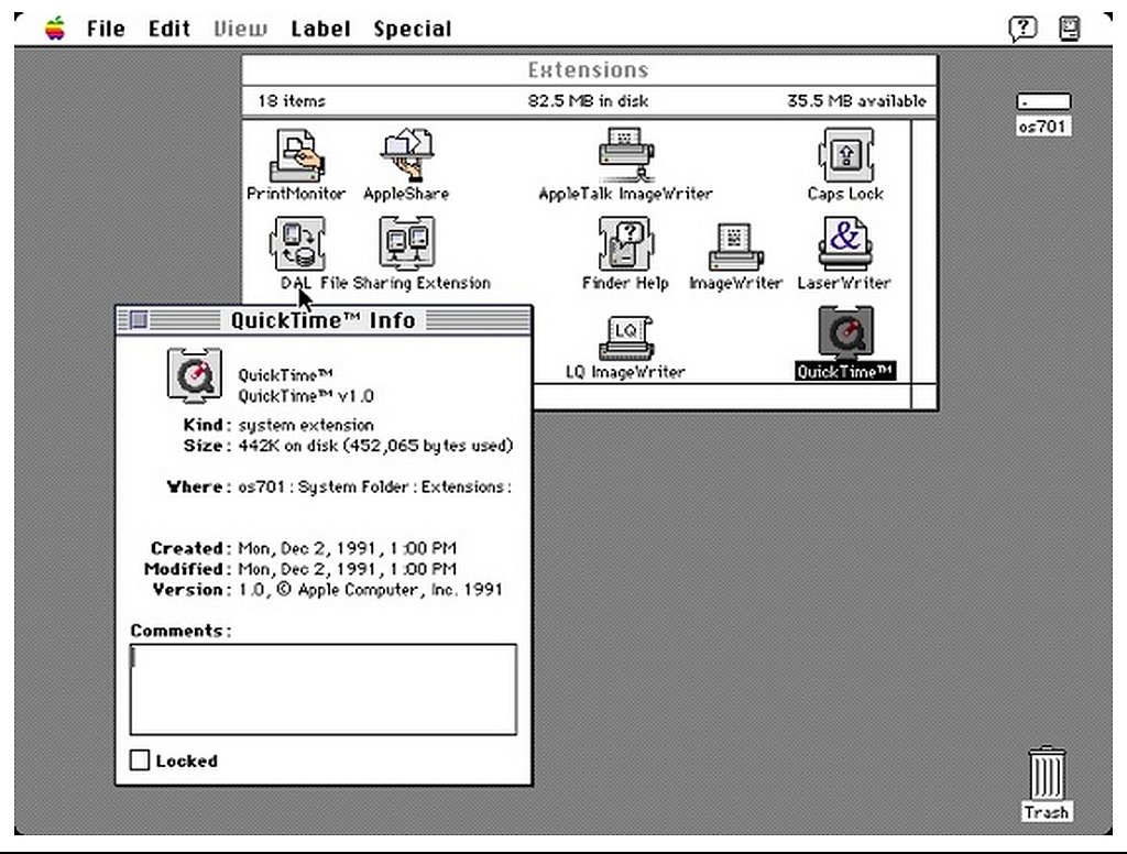 1991: QuickTime 1991: QuickTime