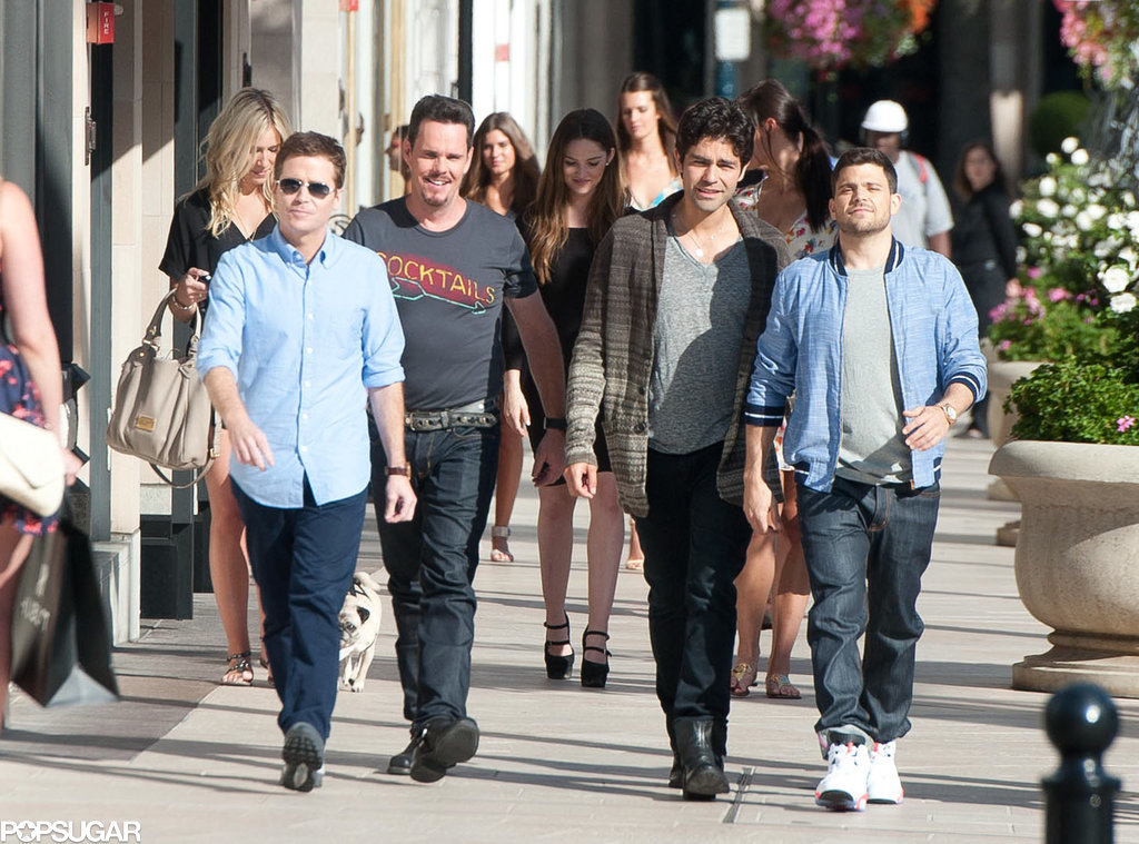 The Entourage cast was back in action, with Kevin Connolly, Kevin Dillon, Adrian Grenier, and Jerry Ferrara filming on Rodeo Drive in LA on Monday.
The Entourage cast was back in action, with Kevin Connolly, Kevin Dillon, Adrian Grenier, and Jerry Ferrara filming on Rodeo Drive in LA on Monday.