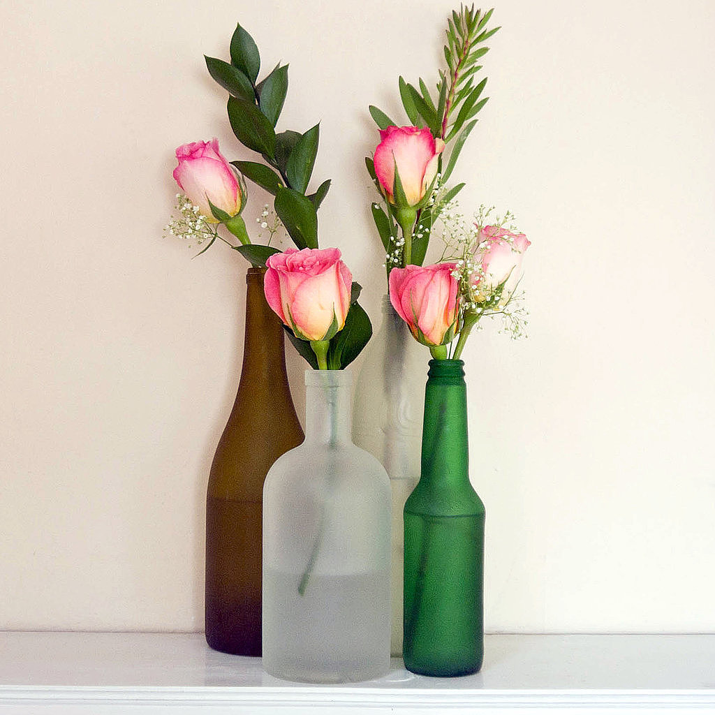 Upcycled Frosted Vases Upcycled Frosted Vases
