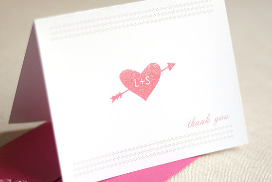Monogrammed Thank You Card Monogrammed Thank You Card