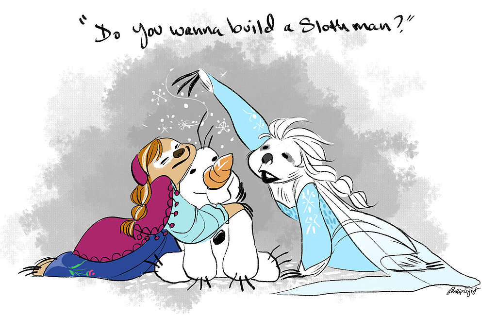 Sloth Elsa and Anna Sloth Elsa and Anna