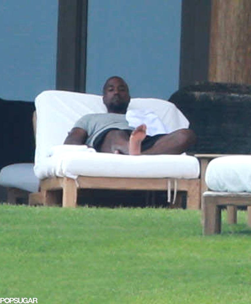 Kim and Kanye Hang Poolside on Their Second Honeymoon!