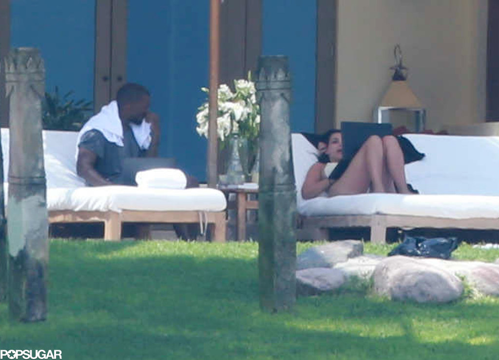 Kim and Kanye Hang Poolside on Their Second Honeymoon!