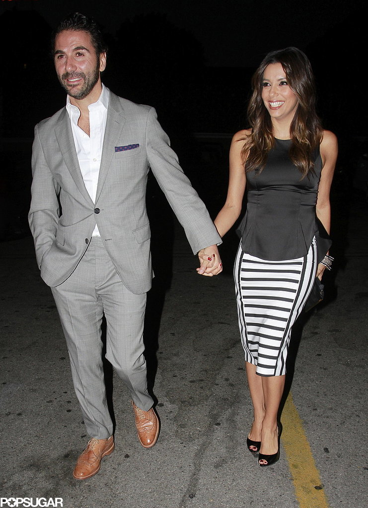 Eva Longoria and her boyfriend, Jose Antonio Baston, stayed close while out in LA on Thursday.
Eva Longoria and her boyfriend, Jose Antonio Baston, stayed close while out in LA on Thursday.