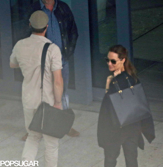 Cheerio! Angelina Jolie and Brad Pitt Bid Farewell to London Cheerio! Angelina Jolie and Brad Pitt Bid Farewell to London