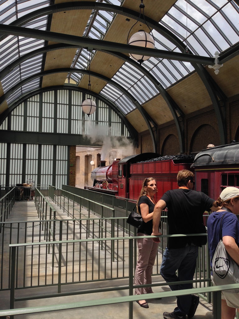 The Hogwarts Express is a real, full-size train that takes you from Diagon Alley to Hogsmeade, the original park for The Wizarding World of Harry Potter.
The Hogwarts Express is a real, full-size train that takes you from Diagon Alley to Hogsmeade, the original park for The Wizarding World of Harry Potter.