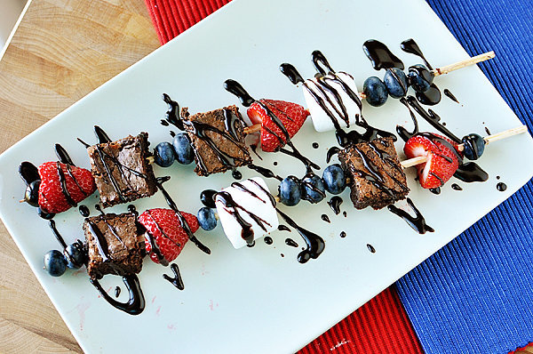 Fruit and Brownie Kebabs Fruit and Brownie Kebabs