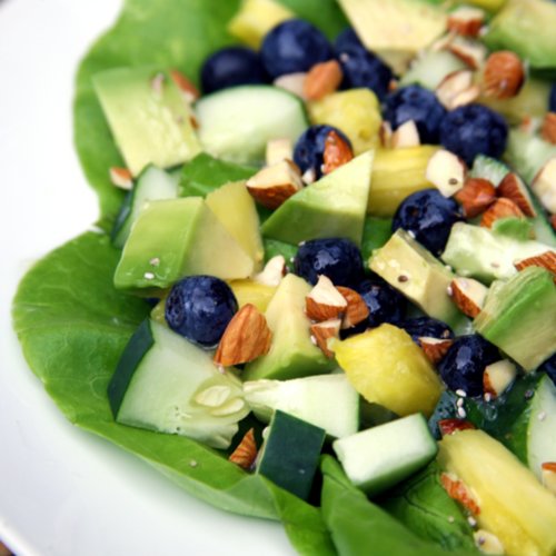 Pineapple Blueberry Salad With Lemon Chia Seed Dressing Pineapple Blueberry Salad With Lemon Chia Seed Dressing