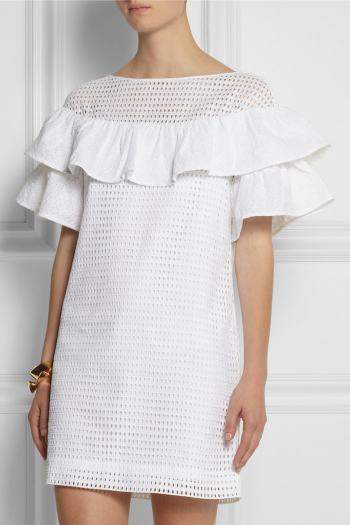 J.Crew Collection Ruffled Broderie Anglaise Cotton Minidress J.Crew Collection Ruffled Broderie Anglaise Cotton Minidress