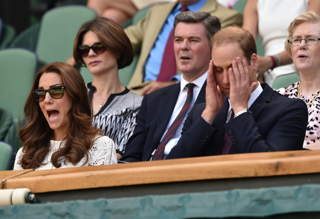Kate Middleton and Prince William got emotional while watching Wimbledon in London on Wednesday. Kate Middleton and Prince William got emotional while watching Wimbledon in London on Wednesday.