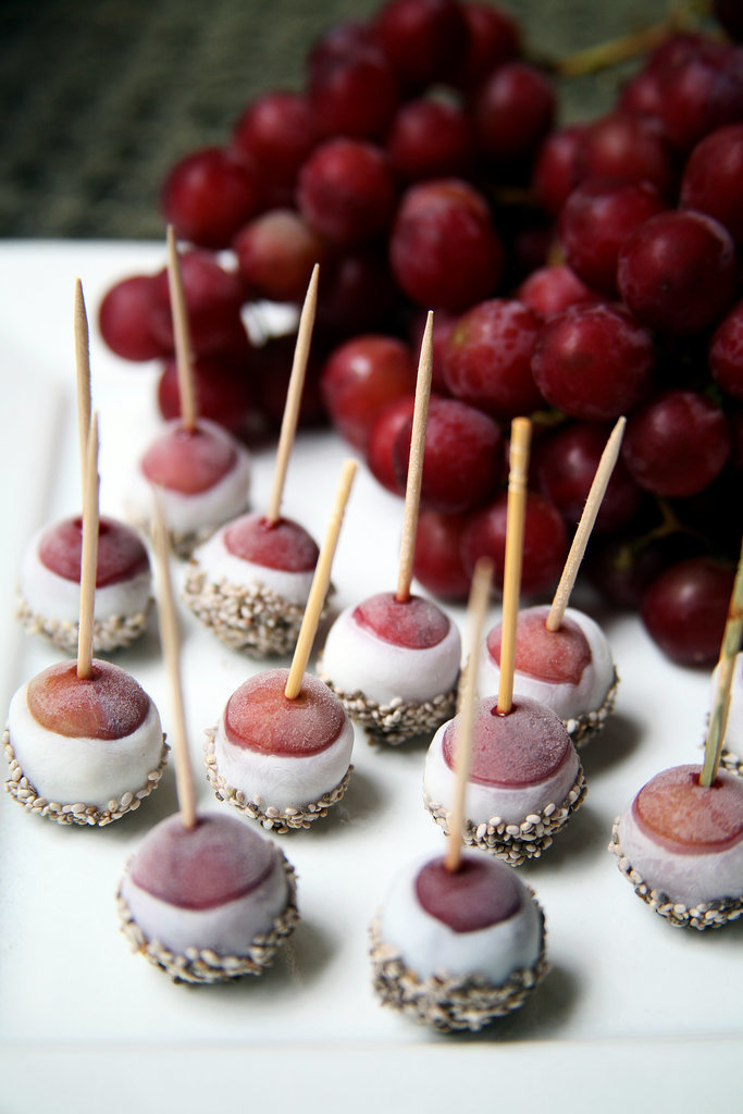 Yogurt- and Chia-Covered Frozen Grapes Yogurt- and Chia-Covered Frozen Grapes