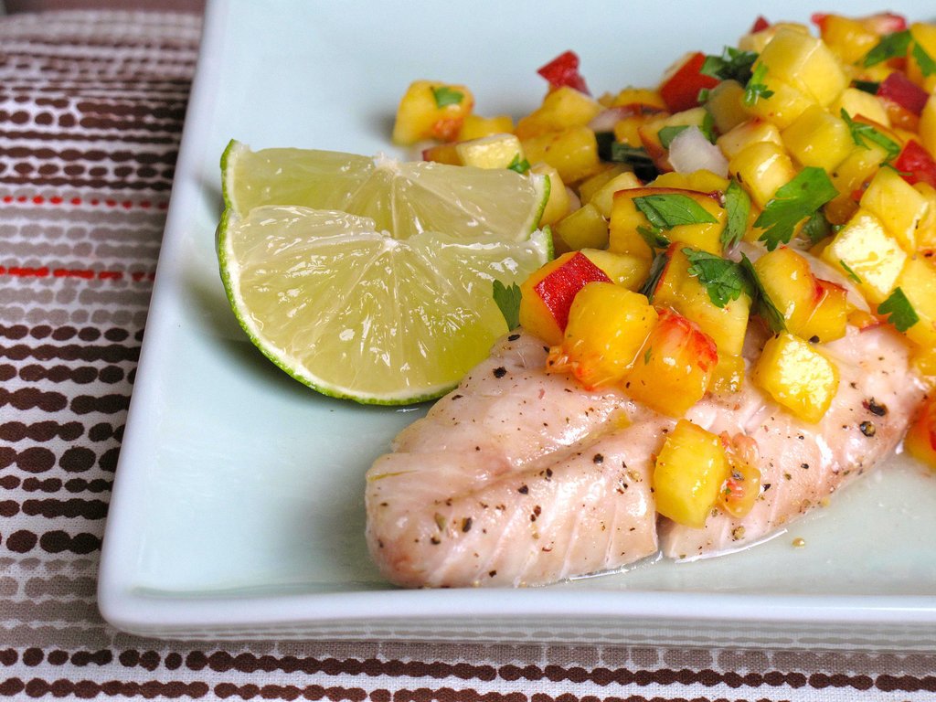 Rockfish With Peach Salsa Rockfish With Peach Salsa