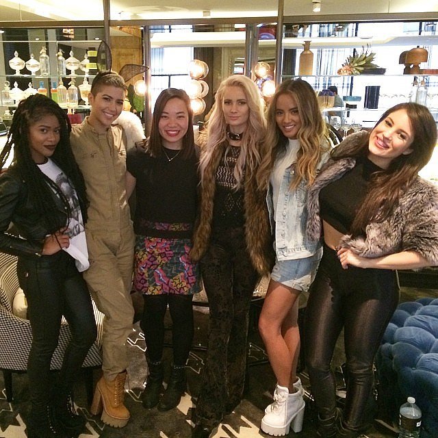 Jess caught up with girl group . . . um, GRL. She looks like a natural as the (unofficial) sixth member. Source: Instagram user popsugarau 