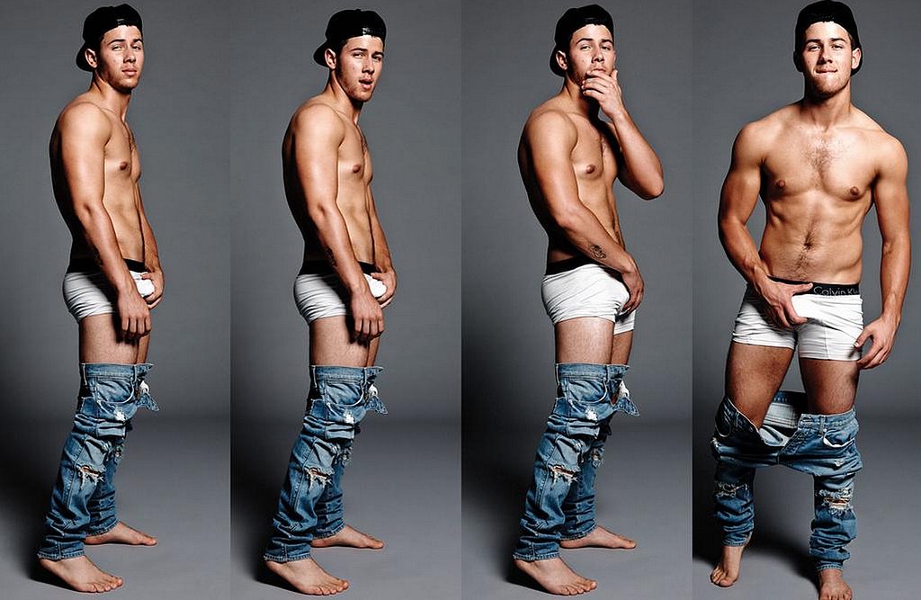 Nick Jonas Grabbing His Bulge For Flaunt Magazine