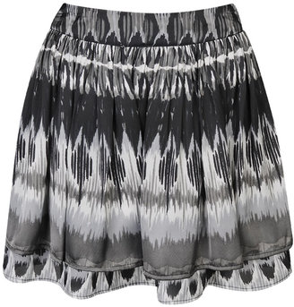 Forever 21 Shopping-Tiered Ikat Satin Skirt $11.50