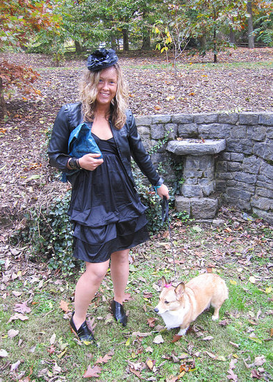 Black Wedding Chic with Pup