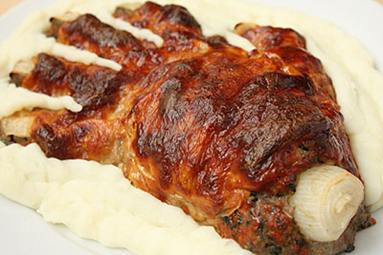 Not Martha's Hand-Shaped Meatloaf for Halloween Not Martha's Hand-Shaped Meatloaf for Halloween