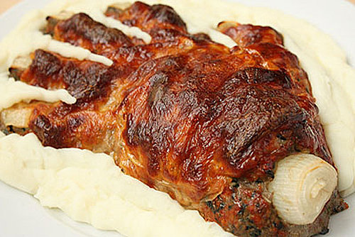 Not Martha's Hand-Shaped Meatloaf for Halloween