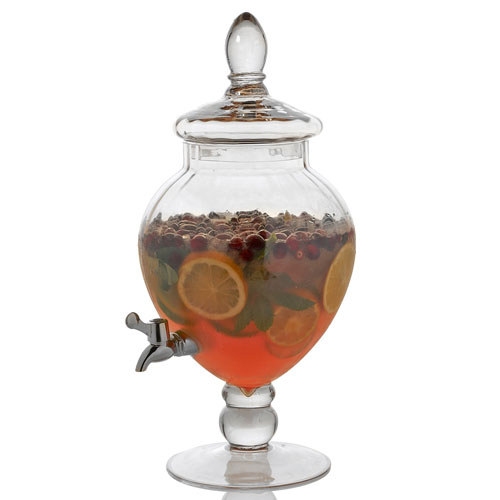 Clear Glass Pedestal Beverage Server Clear Glass Pedestal Beverage Server