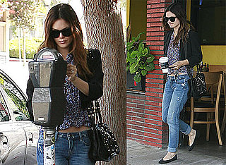 Photos of Rachel Bilson in LA Paying Her Parking Meter