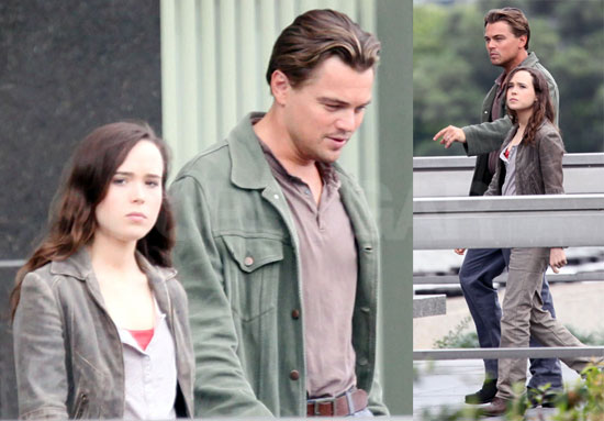 Photos of Leo and Ellen on set