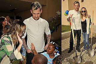 Photos of Nicole Richie and Joel Madden at a Ribbon Cutting Ceremony for Beyond Shelter playground