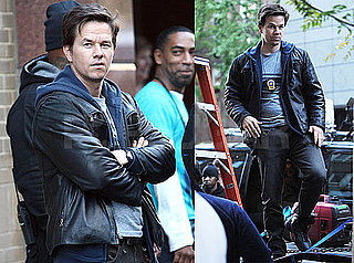 Photos of Mark Wahlberg on the set of The Other Guys in Manhattan