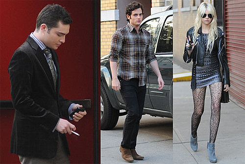 Photos of Taylor Momsen, Penn Badgley, Ed Westwick and Matthew Settle Filming Gossip Girl in NYC
